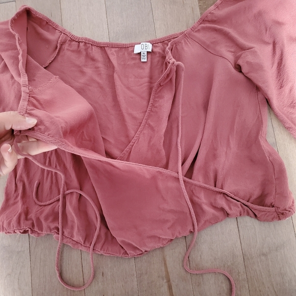 Tobi dusty pink faux wrap top XL - Picture 4 of 10